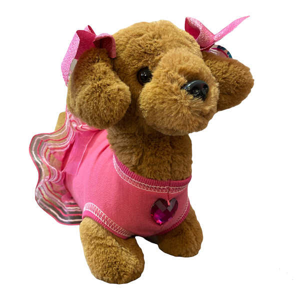 Собачка в розовом, игрушка Bearington 1