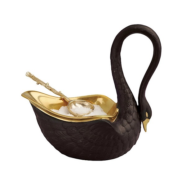 Лебедь чёрный малый, 9 см L`objet 1