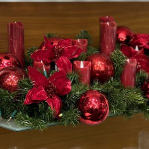 Свеча 15 см красная с имитацией горения