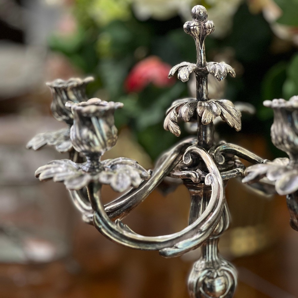 Канделябр Trianon 38 см, посеребрение,  Christofle 4