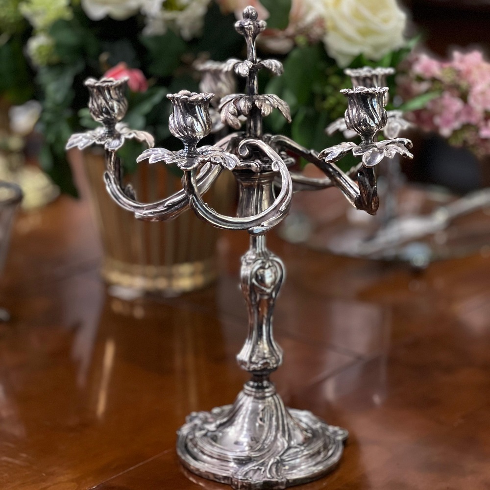 Канделябр Trianon 38 см, посеребрение,  Christofle 1