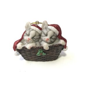 Кошки в корзинке, ёлочное украшение 3