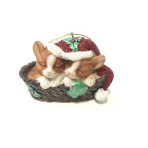 Кошки в корзинке, ёлочное украшение 4
