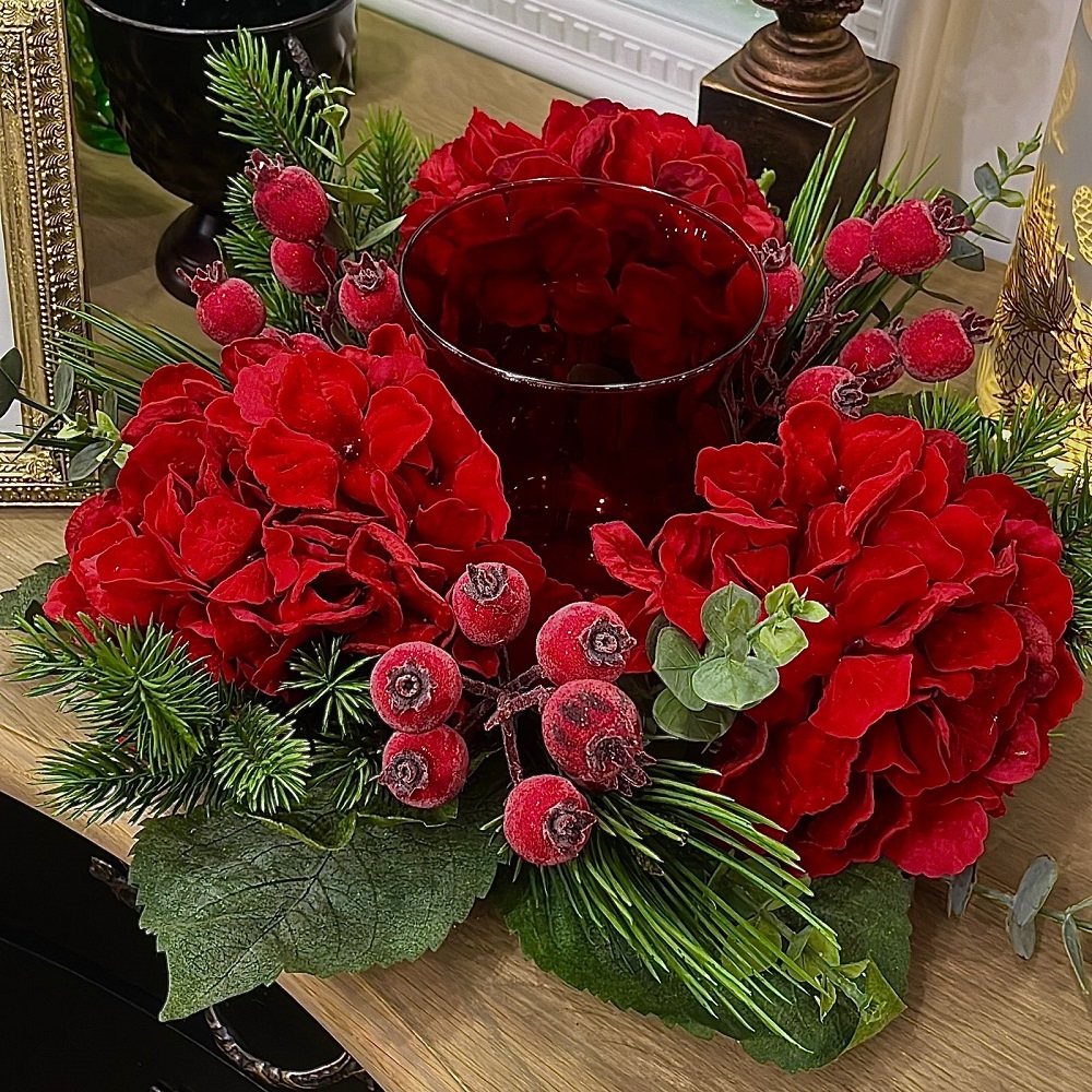 Подсвечник с гортензиями 1