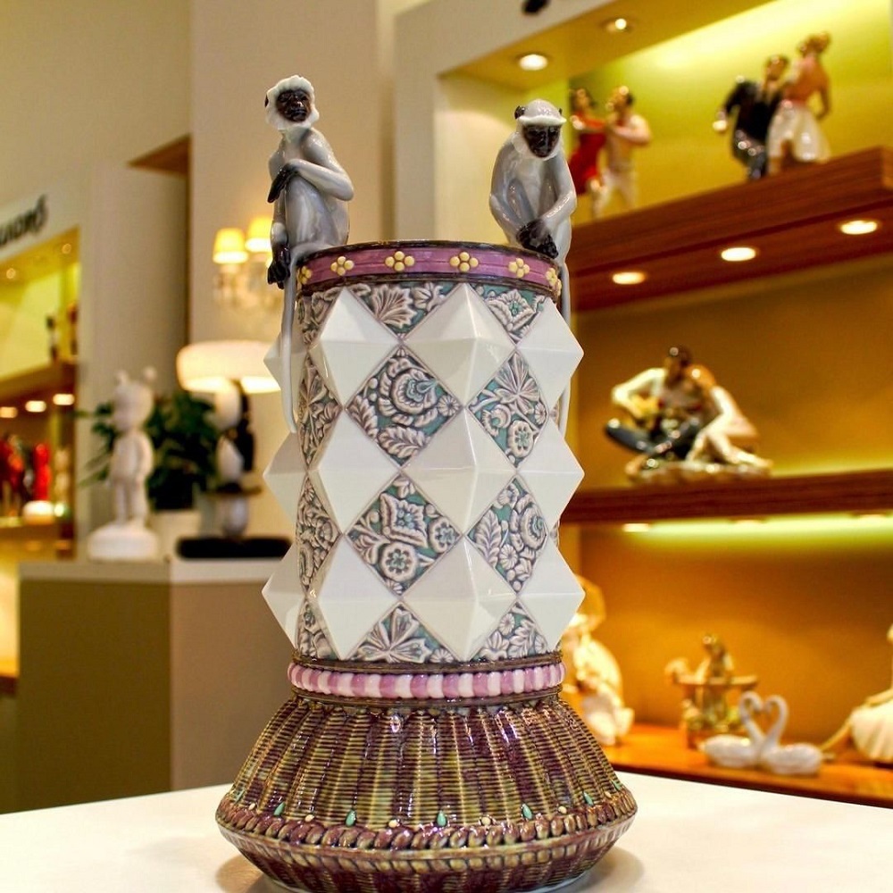 Ваза с обезьянами Lladro 41 см 1