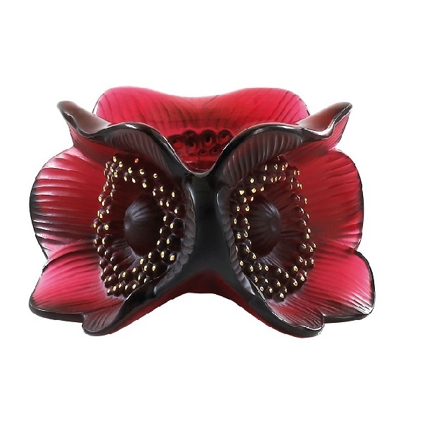 Подсвечник Анемоны красный Lalique 1