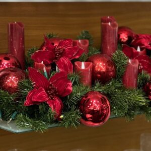 Свеча 15 см красная с имитацией горения
