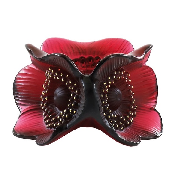 Подсвечник Анемоны красный Lalique 1
